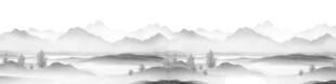 水墨风格山水风景图