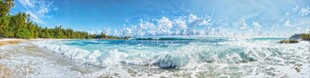 海滩围墙广告背景