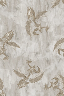 浅米色底金色枝叶花纹图案