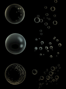 梦幻透明气泡特写