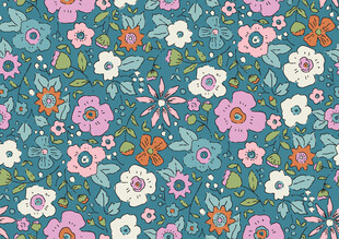 清新花卉图案背景纹理