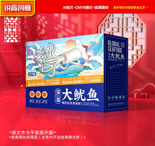 鱿鱼包装 海鲜礼盒