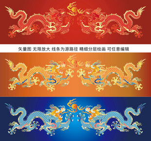 龙腾盛世双龙戏珠龙纹包装