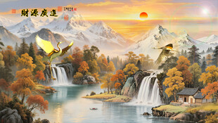 田园风光风水画