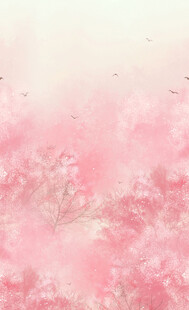 梦幻粉色花卉背景图