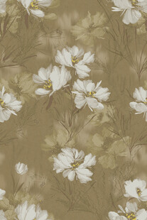 米底白花复古风花卉图案