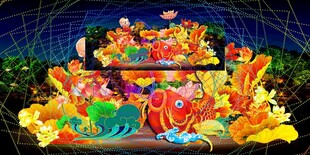 传统花灯彩灯效果图