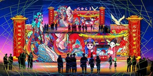 戏曲文化彩灯