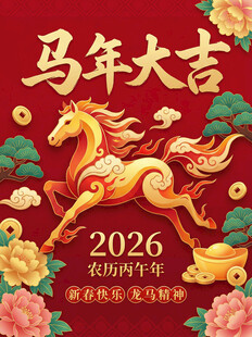 2026马年喜庆吉祥插画