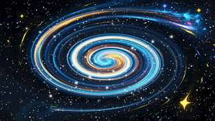 梦幻宇宙螺旋星系景观