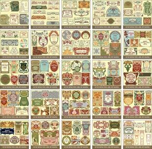 复古风多样图案素材集合