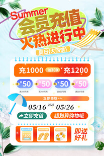 会员充值活动海报