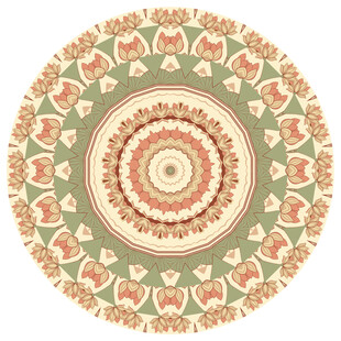 圆形古典高档矢量花纹