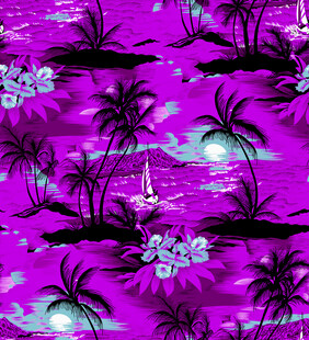 紫色热带风情印花图案