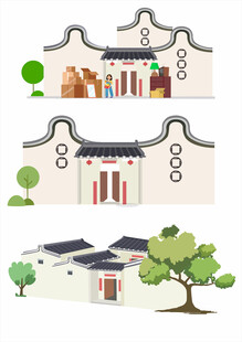 中式传统民居建筑景观围挡