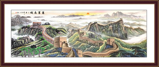 大气万里长城山水画