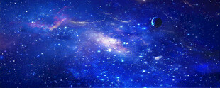 蓝色星空图