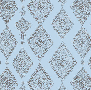 浅蓝色几何花纹艺术壁纸