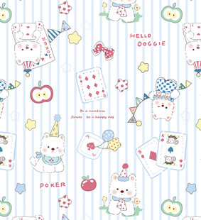 可爱卡通图案背景纹理