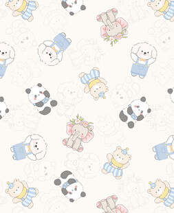 卡通动物图案的可爱背景图