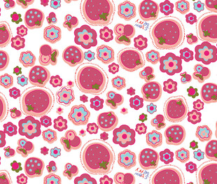 粉色花卉图案背景纹理