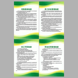 公司企业管理制度展板