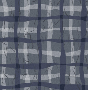 蓝灰格子褶皱布料纹理