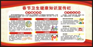 春节健康教育知识宣传栏