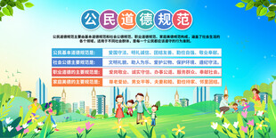 公民道德规范展板
