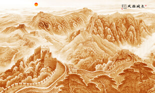 金色长城背景图