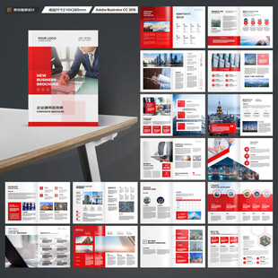 红色企业宣传册