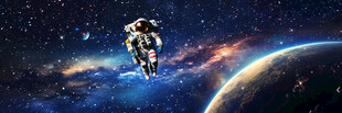 宇宙太空宇航员星空背景图