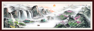 旭日东升国画山水画
