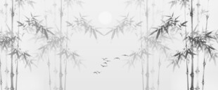 新中式水墨竹子 竹影