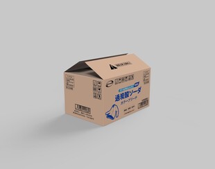 棕色纸箱包装模型展示