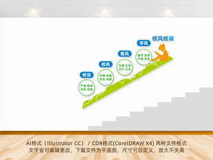 校园楼梯文化墙