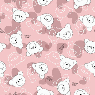 粉色小熊可爱图案背景