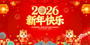 新年快乐新年海报