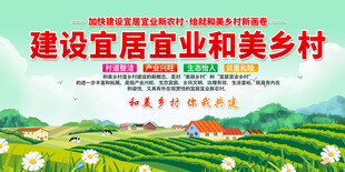 宜居和美乡村展板