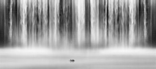 水墨瀑布背景墙 瀑布山水画