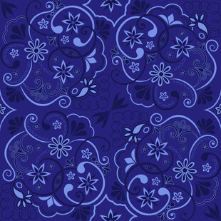 欧式对翻小碎花