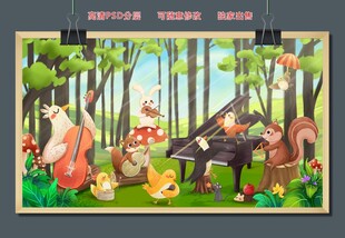 卡通动物音乐背景