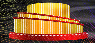 螺旋底座 花灯元素