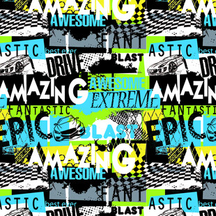 多彩潮流字母图案背景