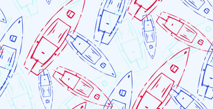 多彩火箭图案背景