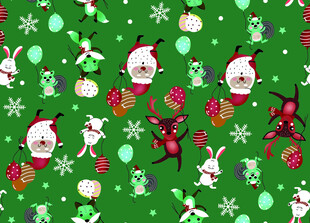 圣诞主题绿色图案背景图