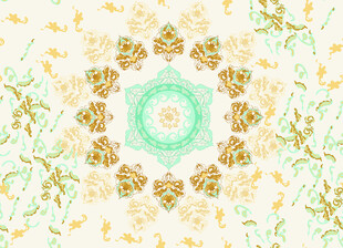 数码印花方巾花纹欧式花纹