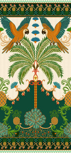 定位花鸟椰子树