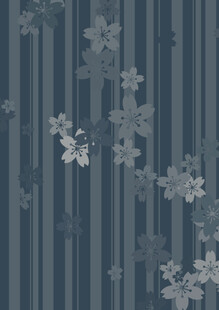 蓝底条纹雪花图案背景
