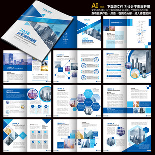 企业画册蓝色画册